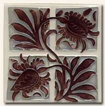 Reproduction Art Nouveau Tile V10