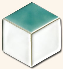 Tile Aqua and white Hexagon